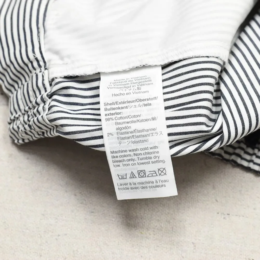 NEW J. Crew Women's Bermuda Shorts Front Tie Striped Cotton Multicolor Size 4